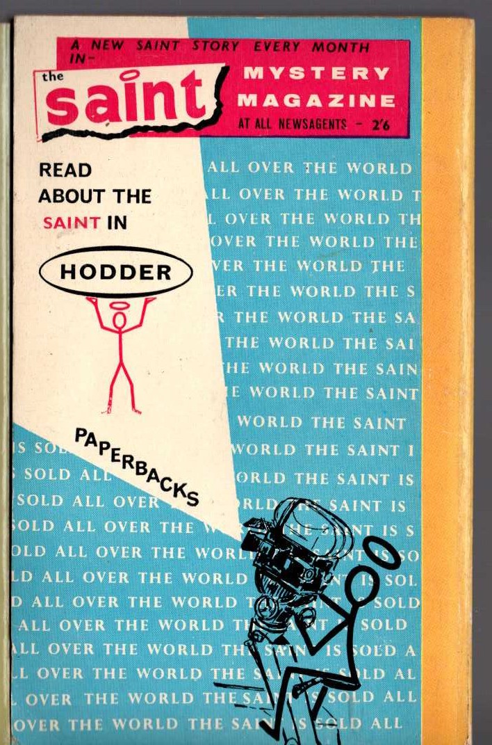 Leslie Charteris  THE AVENGING SAINT magnified rear book cover image
