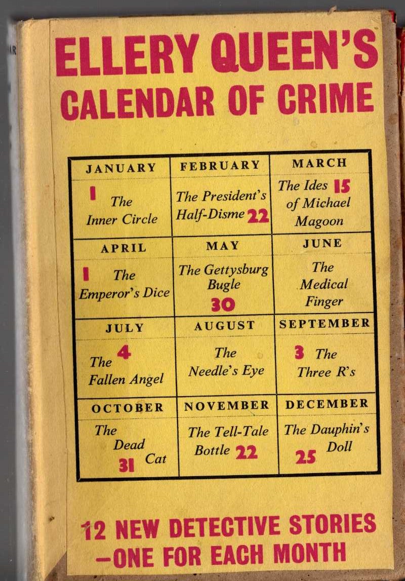 CALENDAR OF CRIME front book cover image