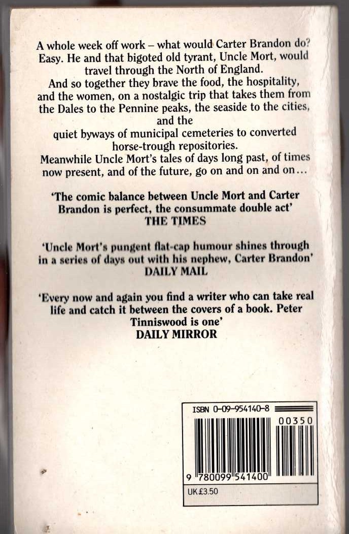 Peter Tinniswood  UNCLE MORT'S NORTH COUNTRY magnified rear book cover image