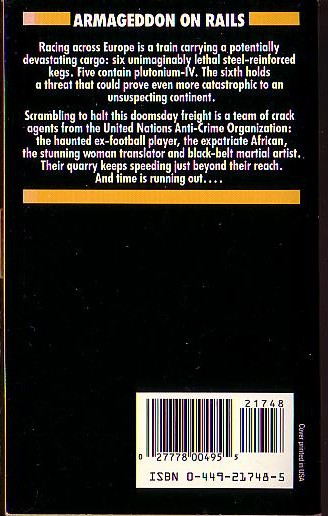 (MacNeill, Alastair) ALISTAIR MACLEAN'S DEATH TRAIN magnified rear book cover image