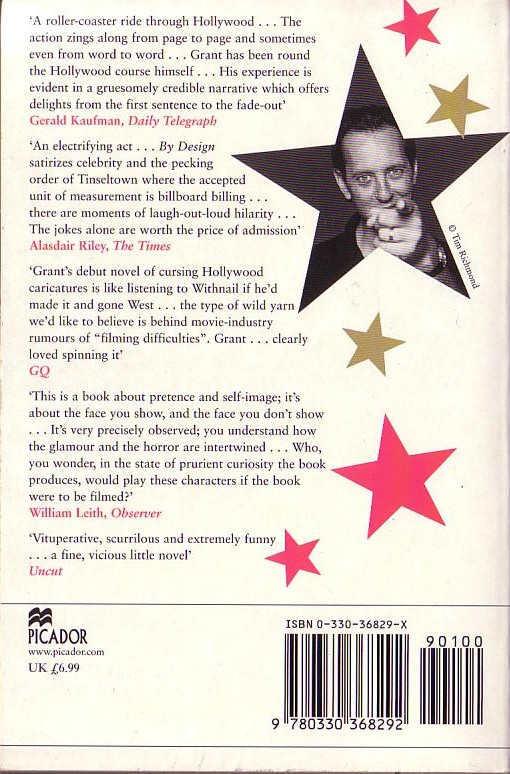 Richard E. Grant  BY DESIGN magnified rear book cover image