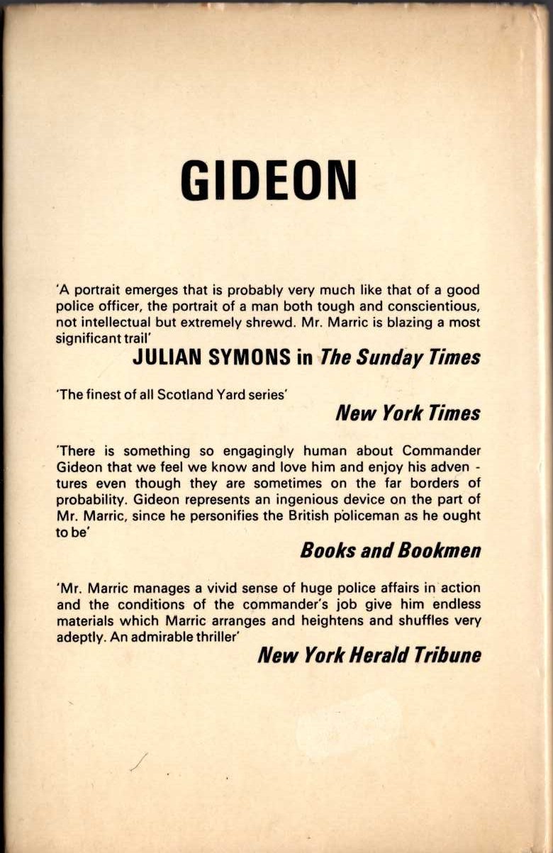 GIDEON'S FOG magnified rear book cover image