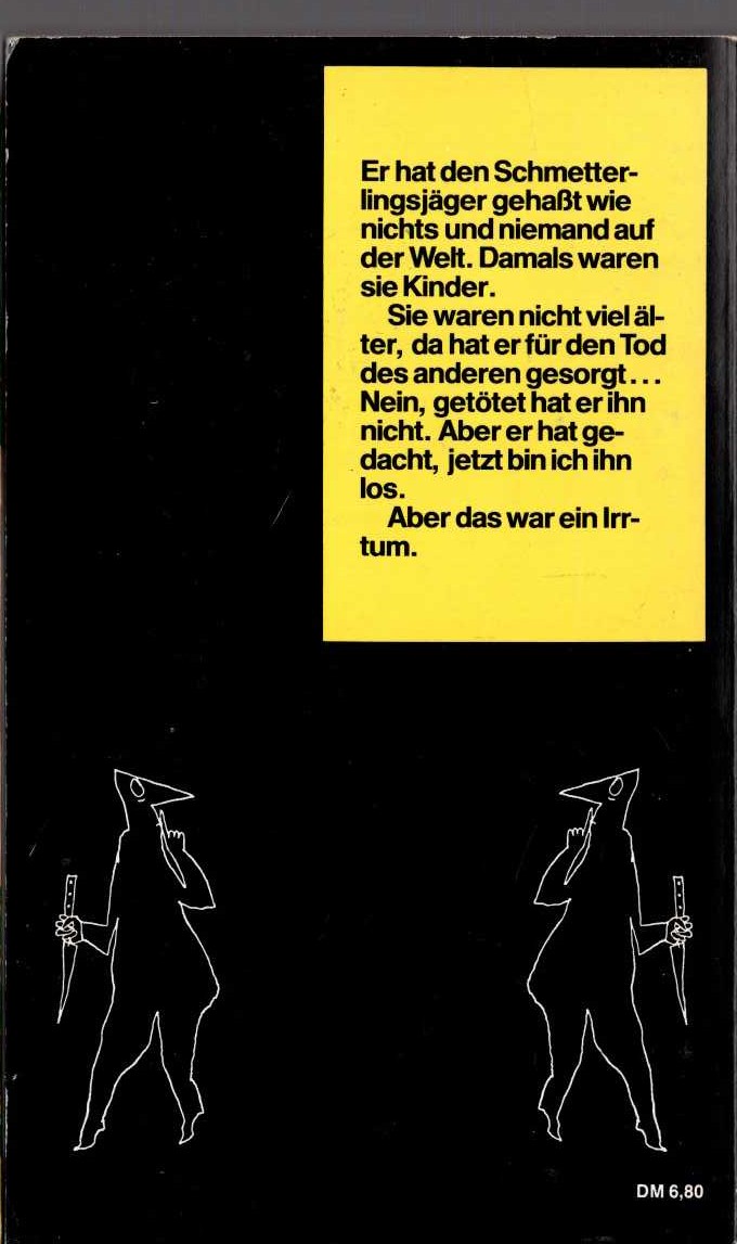 Janwillem van de Wetering  DER SCHMETTERLINGSJAGER magnified rear book cover image