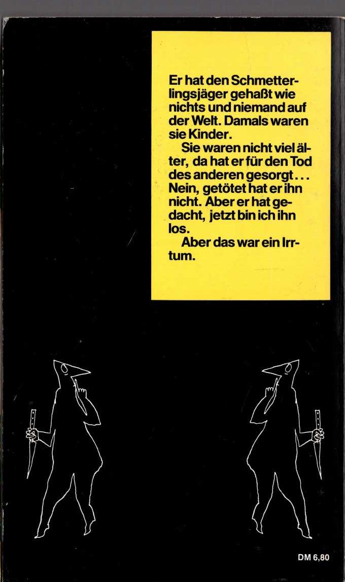 Janwillem van de Wetering  DER SCHMETTERLINGSJAGER magnified rear book cover image
