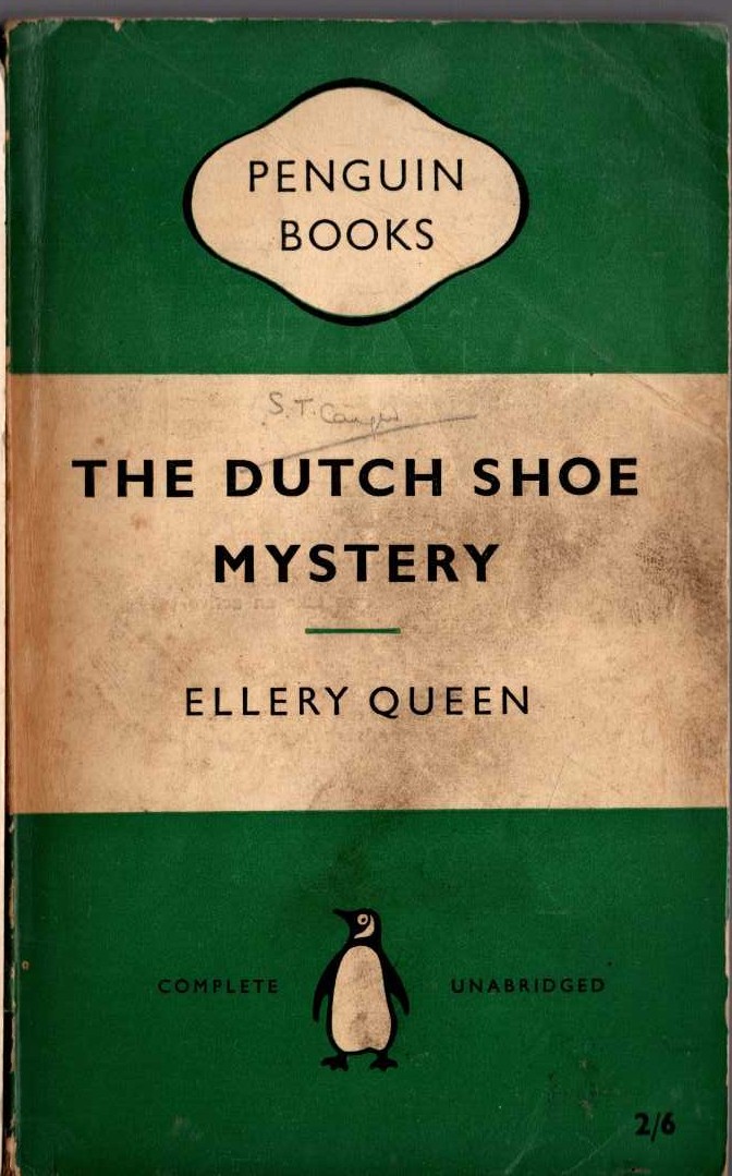 Ellery Queen  THE DUTCH SHOE MYSTERY front book cover image