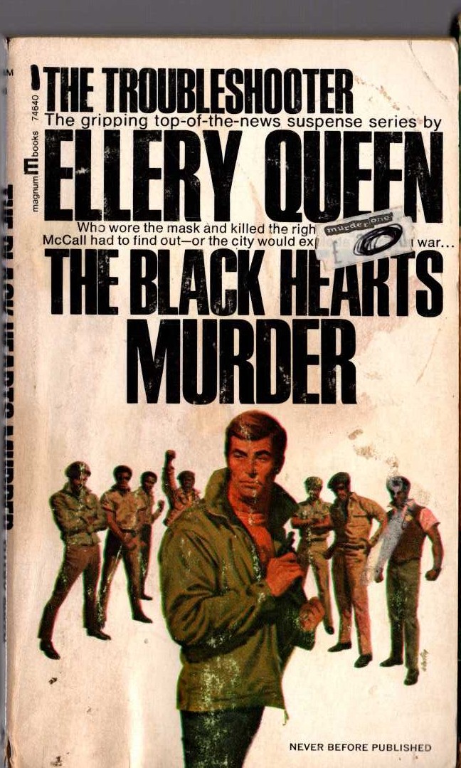 Ellery Queen  THE BLACK HEARTS MURDER front book cover image