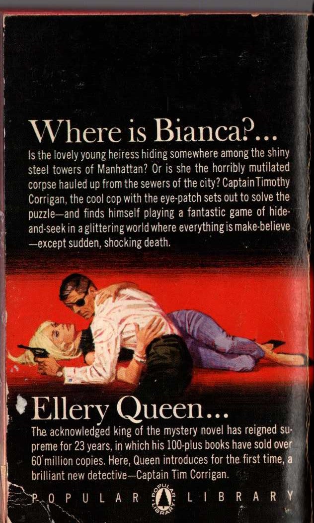 Ellery Queen  WHERE IS BIANCA? magnified rear book cover image