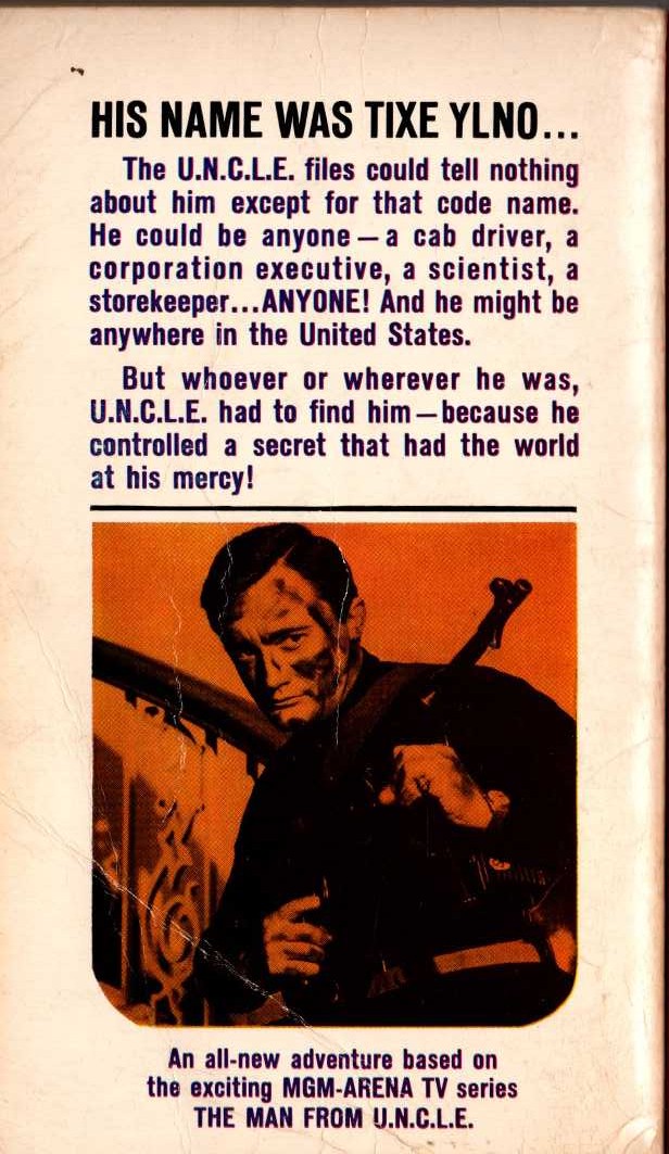 Harry Whittington  THE MAN FROM U.N.C.L.E. (2): The Doomsday Affair magnified rear book cover image