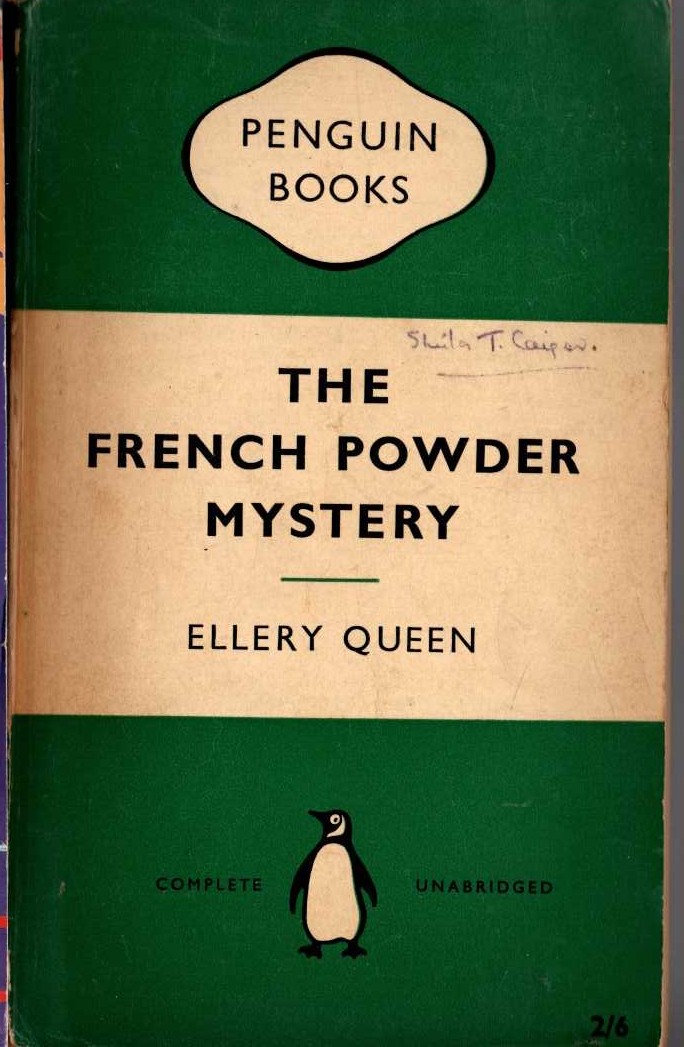 Ellery Queen  THE FRENCH POWDER MYSTERY front book cover image