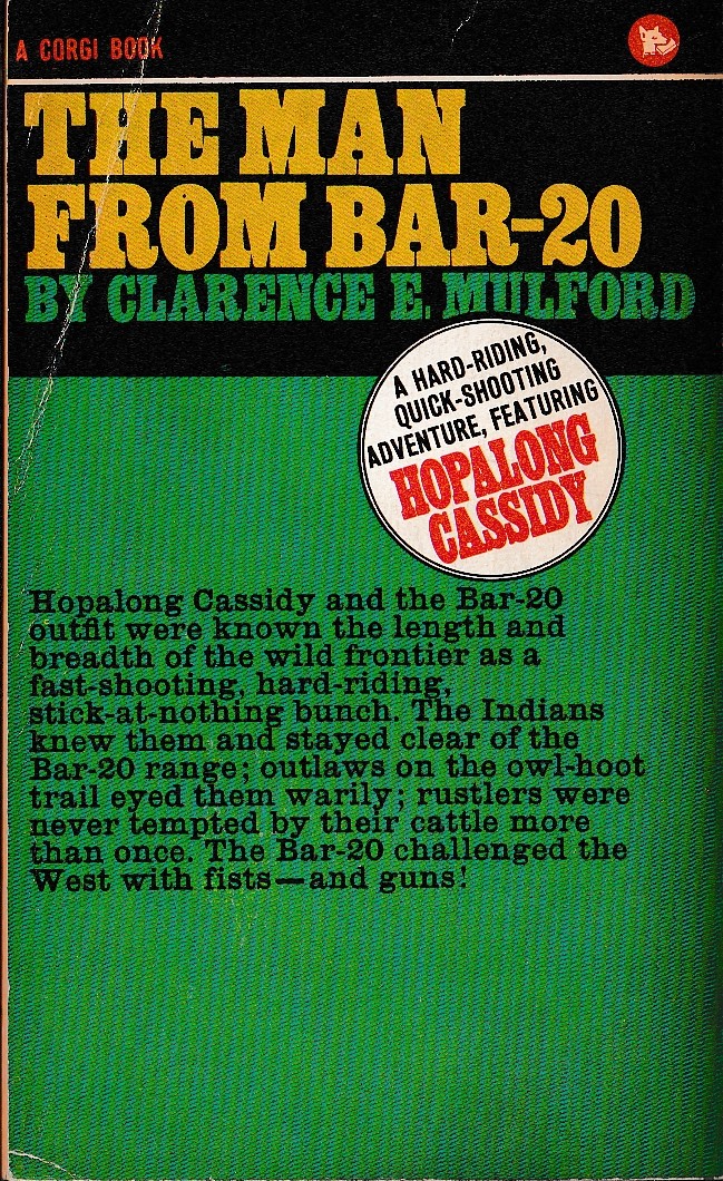 Clarence E. Mulford  THE MAN FROM BAR-20 magnified rear book cover image