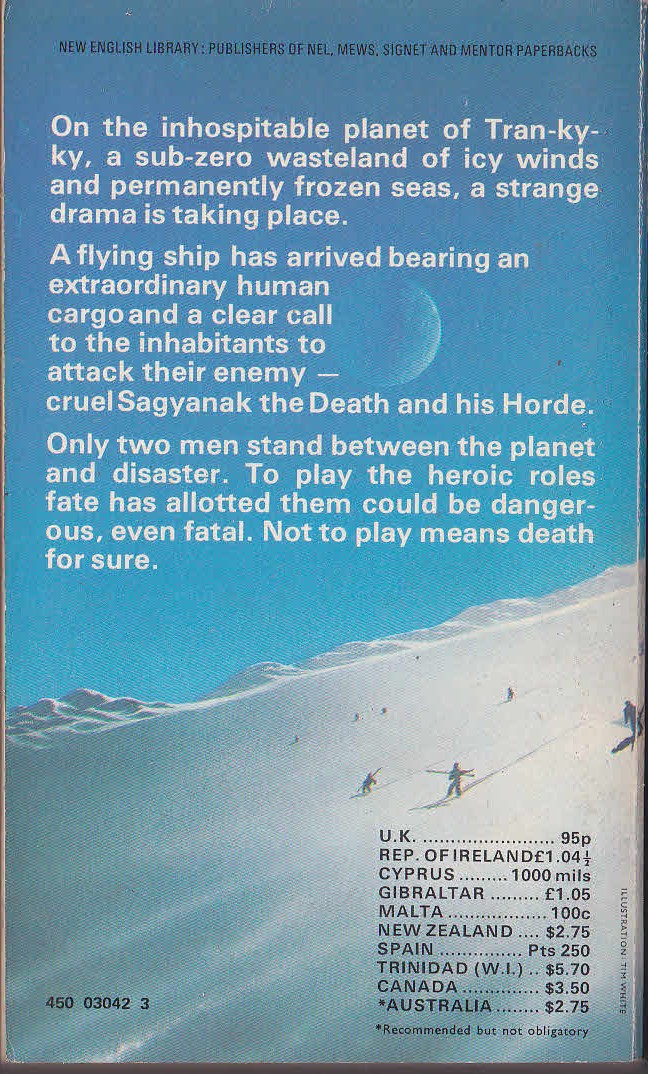 Alan Dean Foster  ICERIGGER magnified rear book cover image