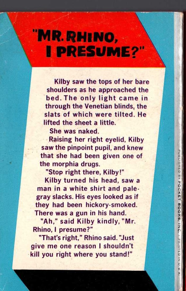 Robert Caine Frazer  MARK KILBY AND THE MIAMI MOB magnified rear book cover image