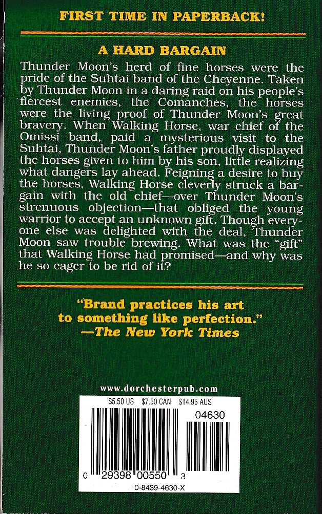 Max Brand  RED WIND AND THUNDER MOON magnified rear book cover image