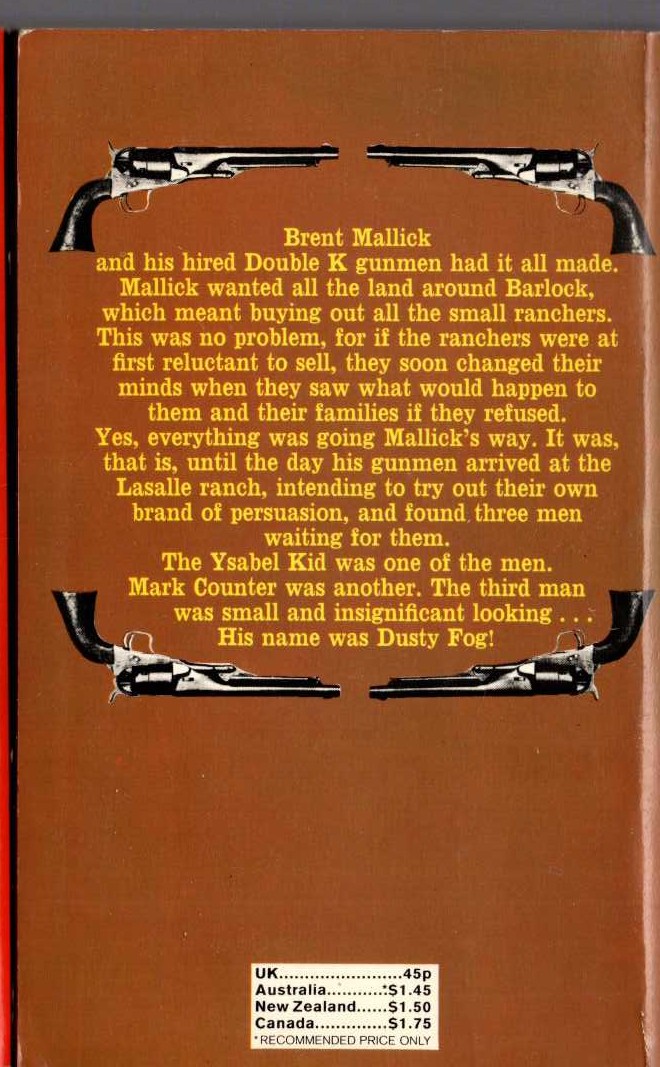 J.T. Edson  TRIGGER FAST magnified rear book cover image