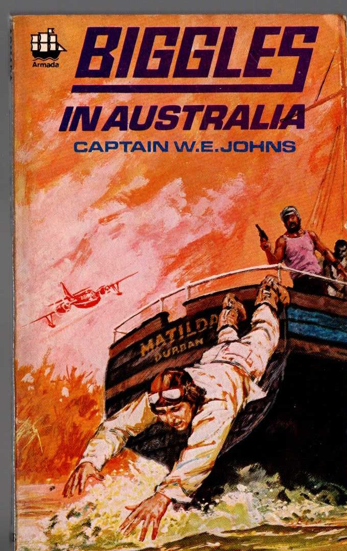 Captain W.E. Johns  BIGGLES IN AUSTRALIA front book cover image