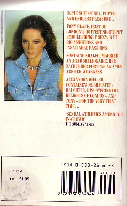 Jackie Collins  THE STUD magnified rear book cover image