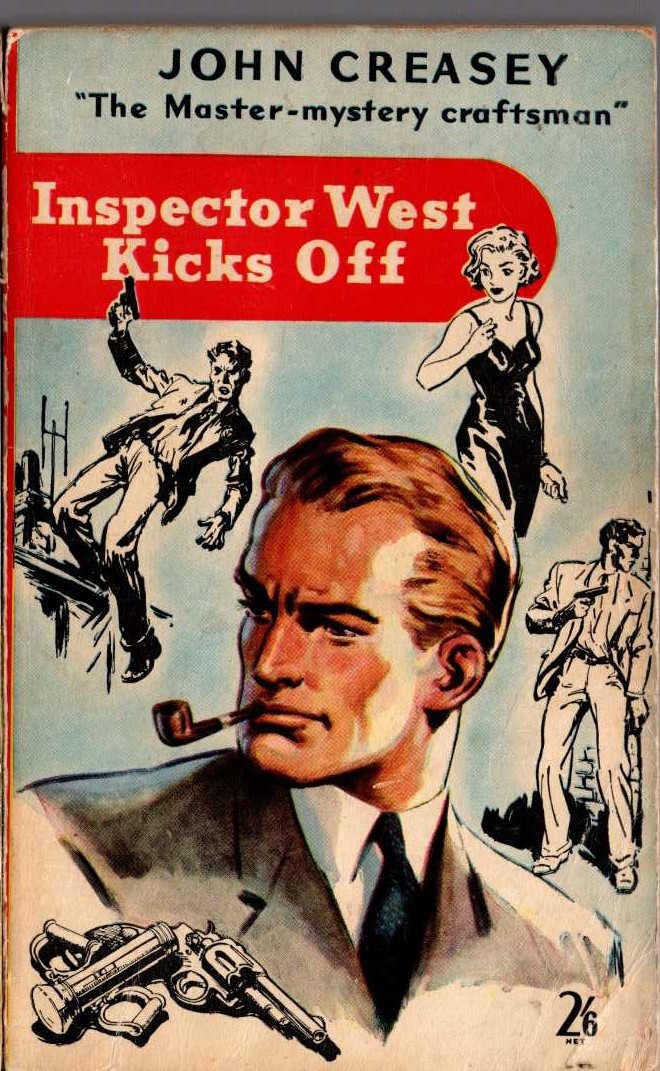 John Creasey  INSPECTOR WEST KICKS OFF front book cover image