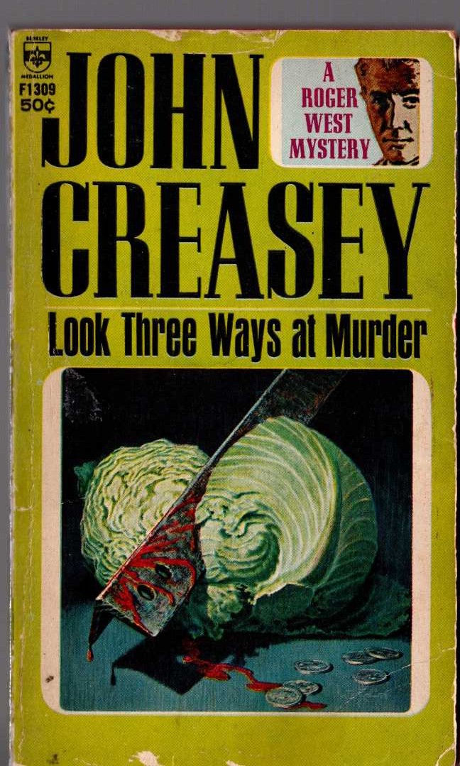 John Creasey  LOOK THREE WAYS AT MURDER front book cover image