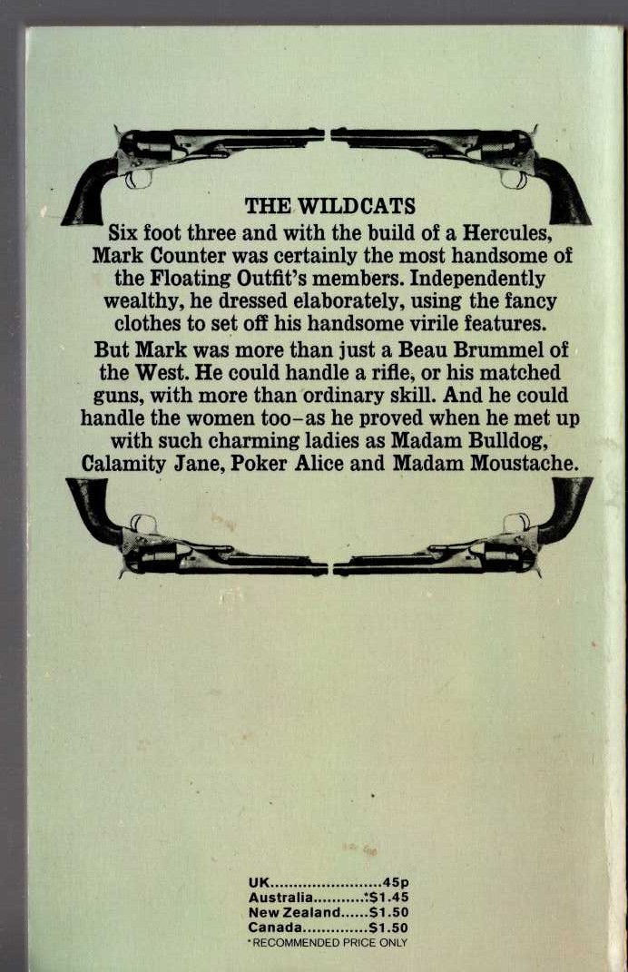 J.T. Edson  THE WILDCATS magnified rear book cover image
