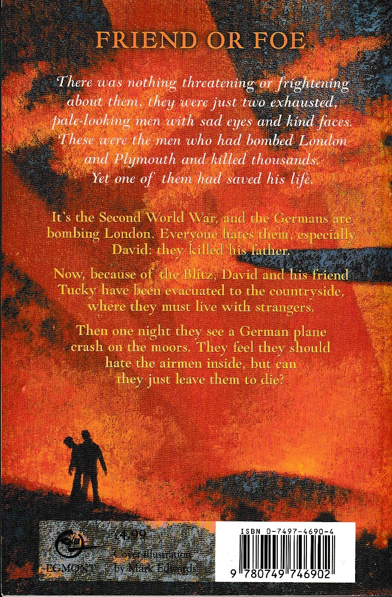 Michael Morpurgo  FRIEND OR FOE magnified rear book cover image