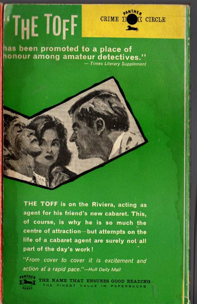 John Creasey  THE TOFF AND THE DEEP BLUE SEA magnified rear book cover image