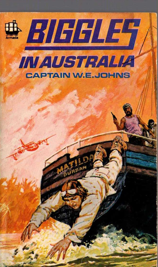 Captain W.E. Johns  BIGGLES IN AUSTRALIA front book cover image