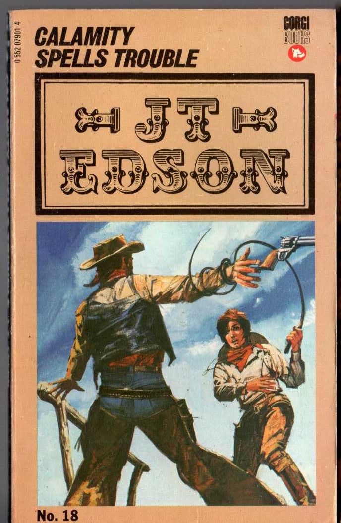 J.T. Edson  CALAMITY SPELLS TROUBLE front book cover image