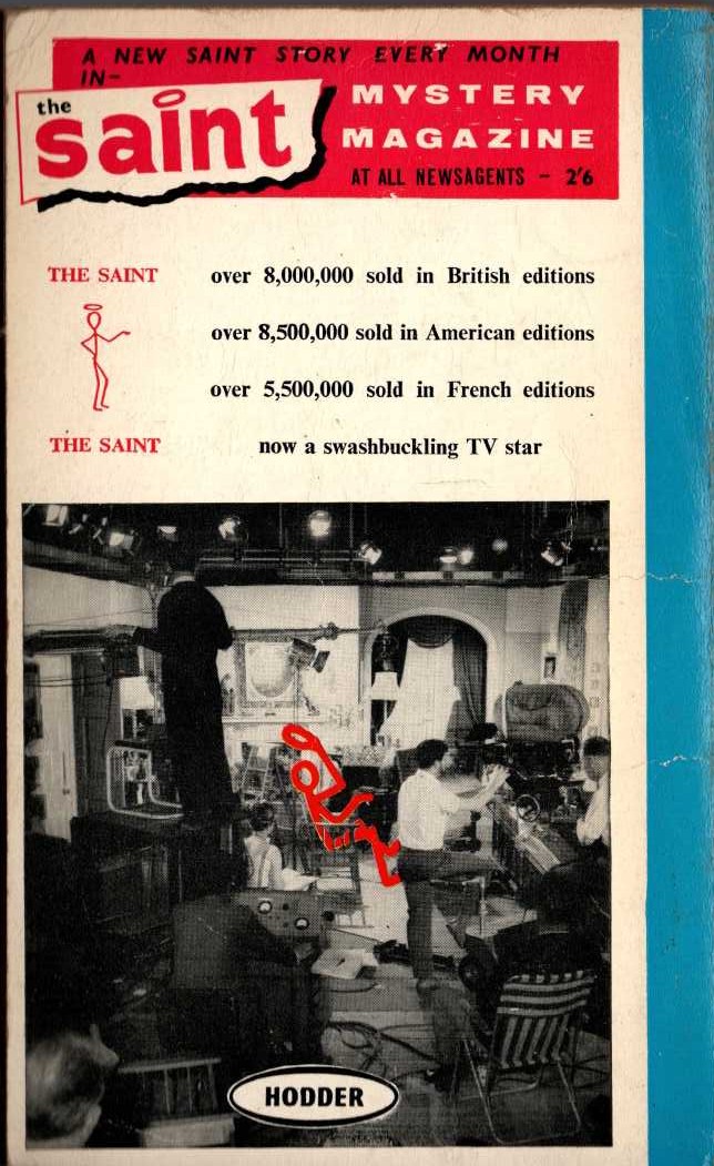 Leslie Charteris  THE SAINT CLOSES THE CASE magnified rear book cover image