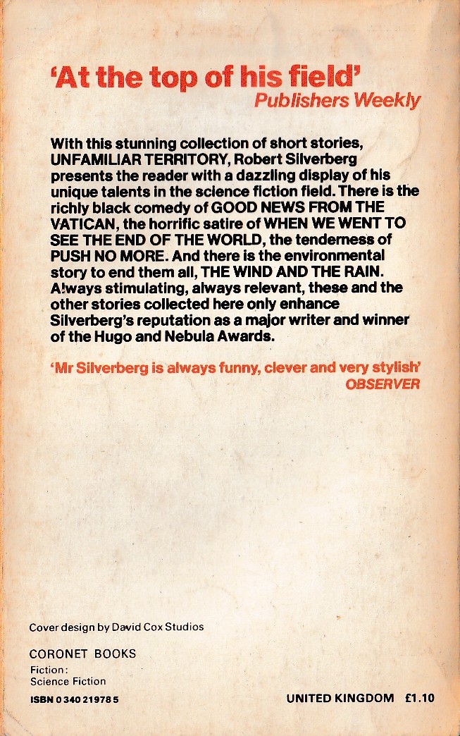 Richard Gordon  THE FACEMAKER magnified rear book cover image