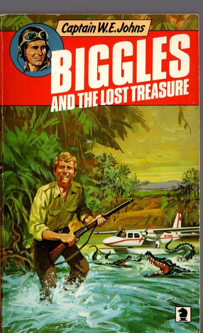 Captain W.E. Johns  BIGGLES AND THE LOST TREASURE front book cover image