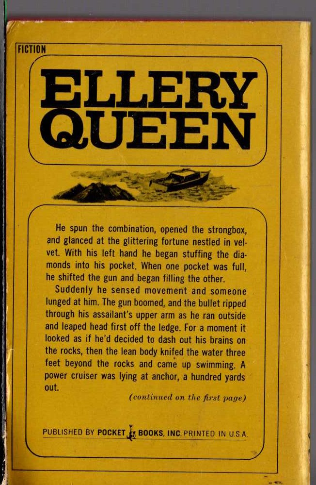 Ellery Queen  THE KILLER TOUCH magnified rear book cover image