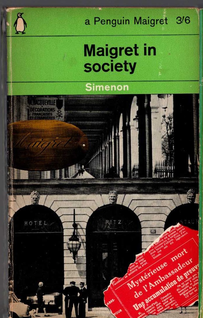 Georges Simenon  MAIGRET IN SOCIETY front book cover image