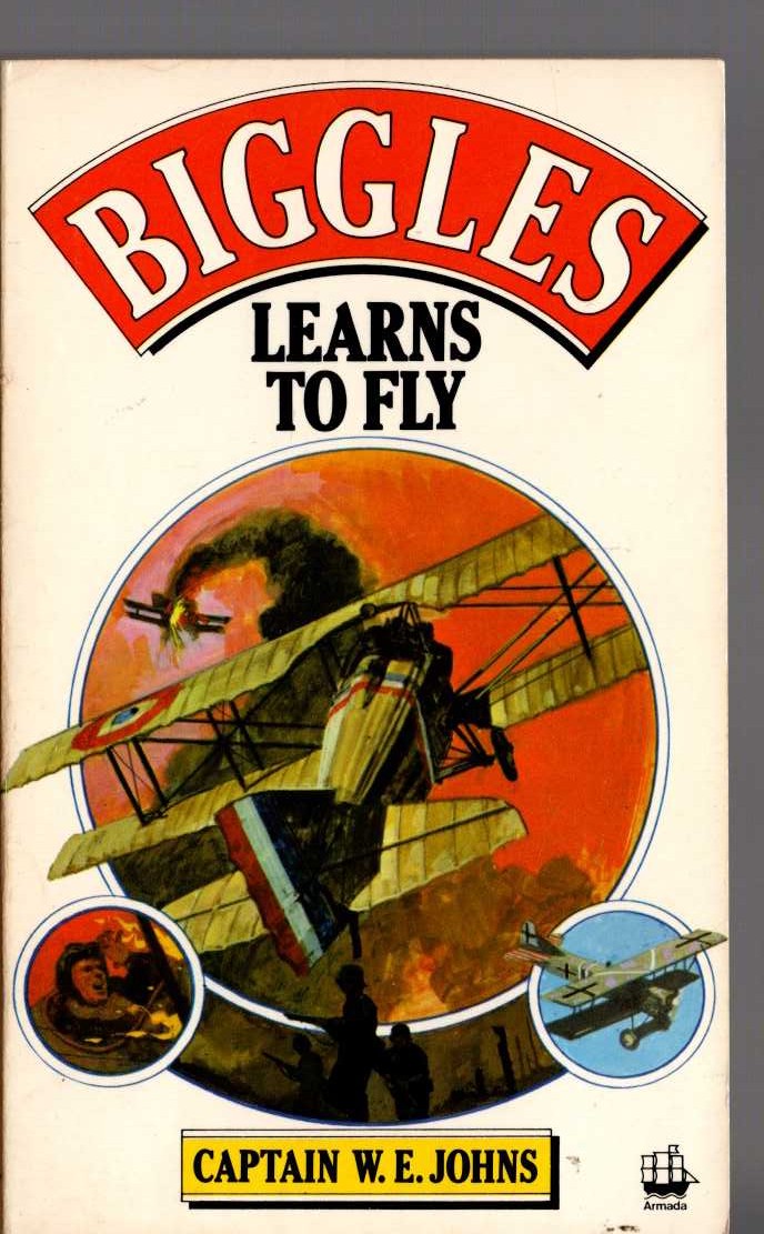 Captain W.E. Johns  BIGGLES LEARNS TO FLY front book cover image