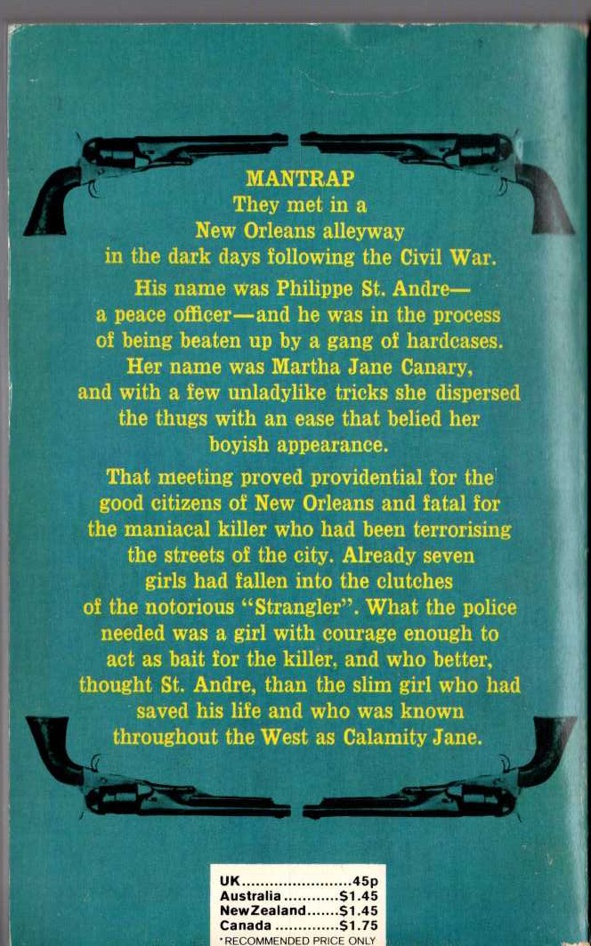 J.T. Edson  THE BULLWHIP BREED magnified rear book cover image