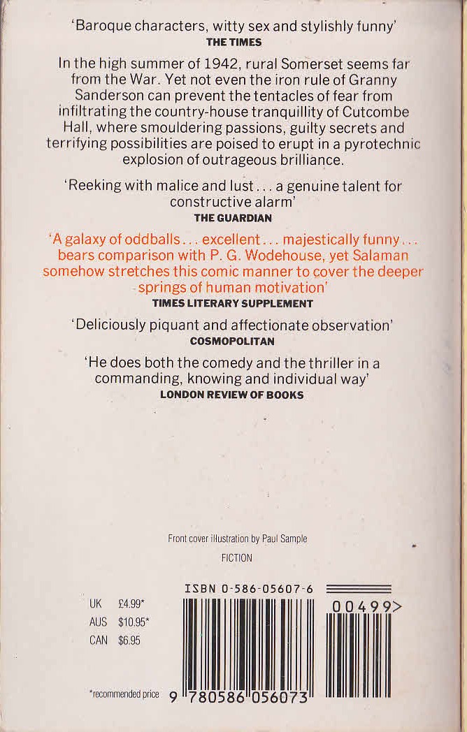 Nicholas Salaman  THE FRIGHTS magnified rear book cover image