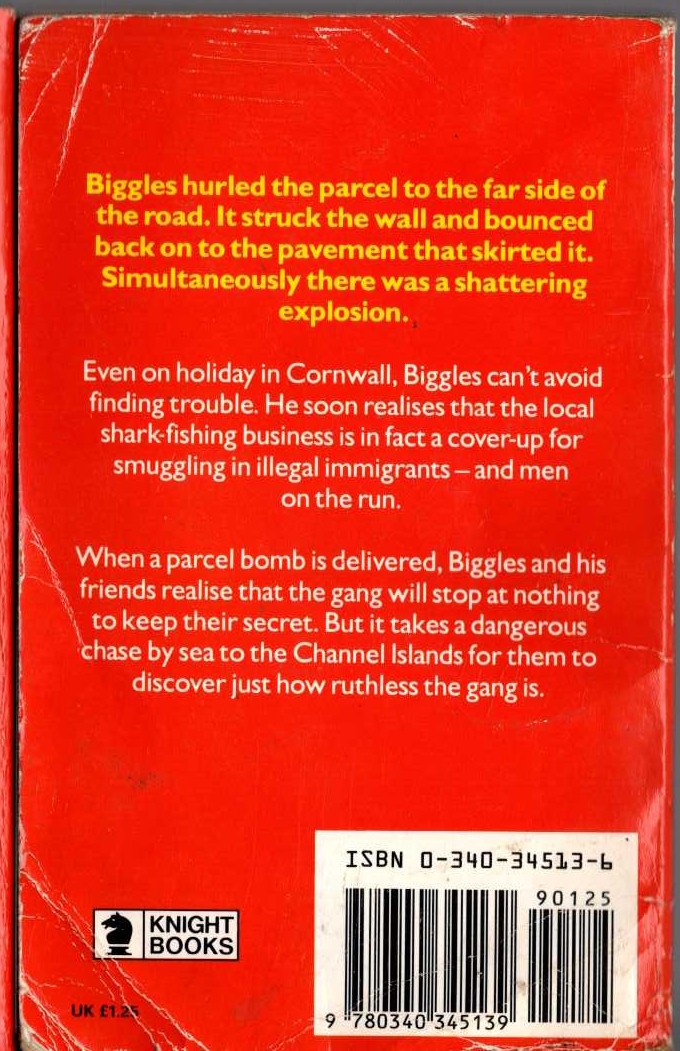 Captain W.E. Johns  BIGGLES SEES TOO MUCH magnified rear book cover image