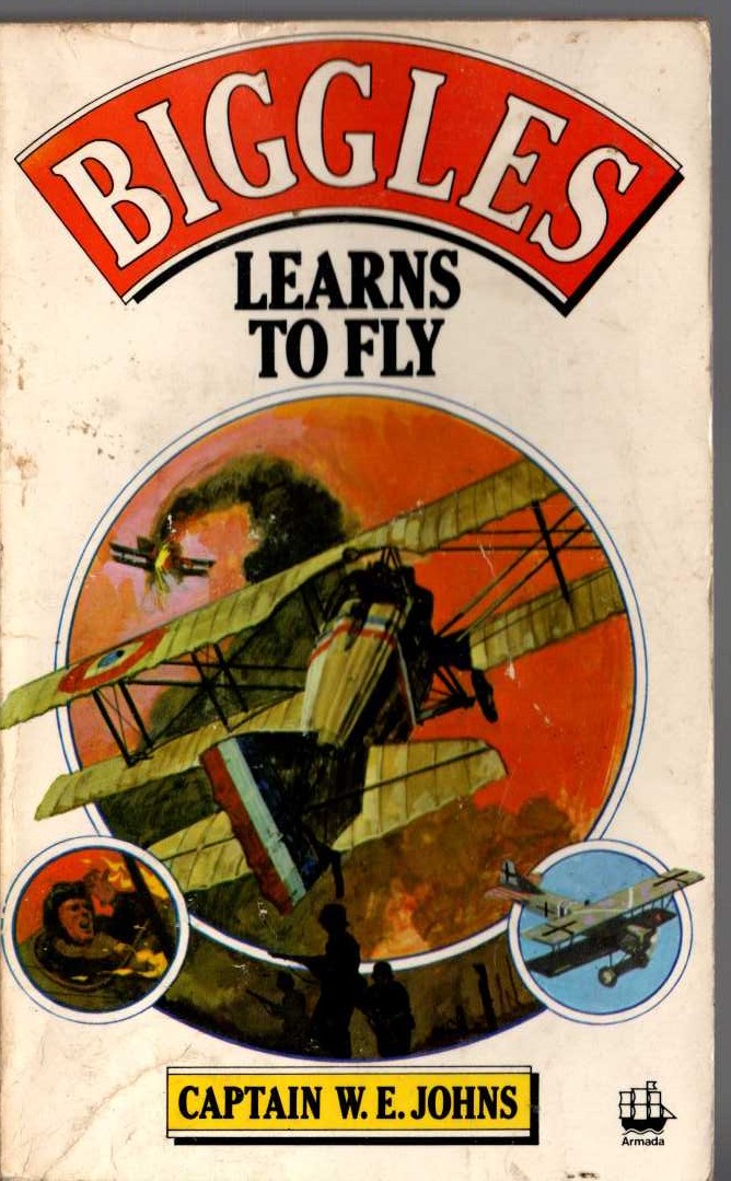 Captain W.E. Johns  BIGGLES LEARNS TO FLY front book cover image