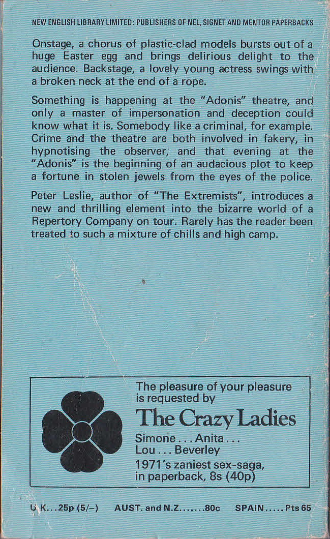 Peter Leslie  THE FAKERS magnified rear book cover image