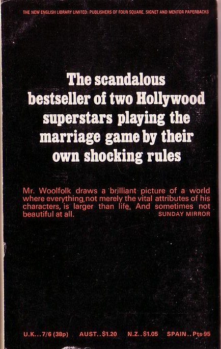William Woolfolk  THE BEAUTIFUL COUPLE magnified rear book cover image