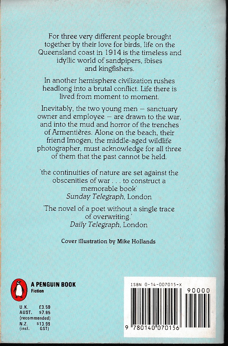 David Malouf  FLY AWAY PETER magnified rear book cover image