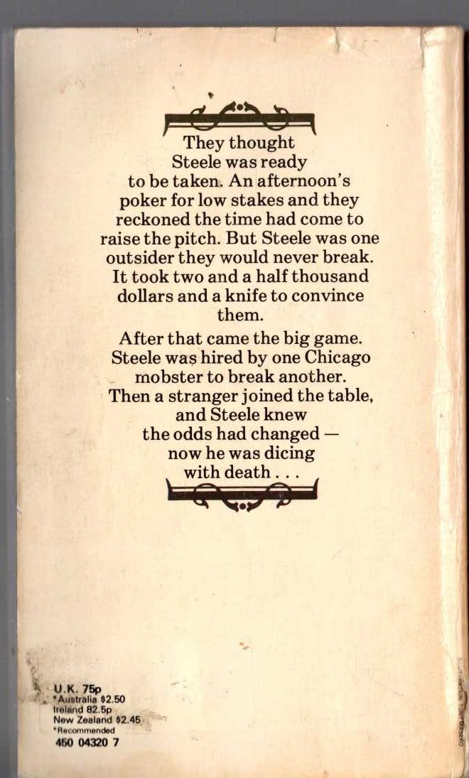 George G. Gilman  ADAM STEELE 22: THE BIG GAME magnified rear book cover image