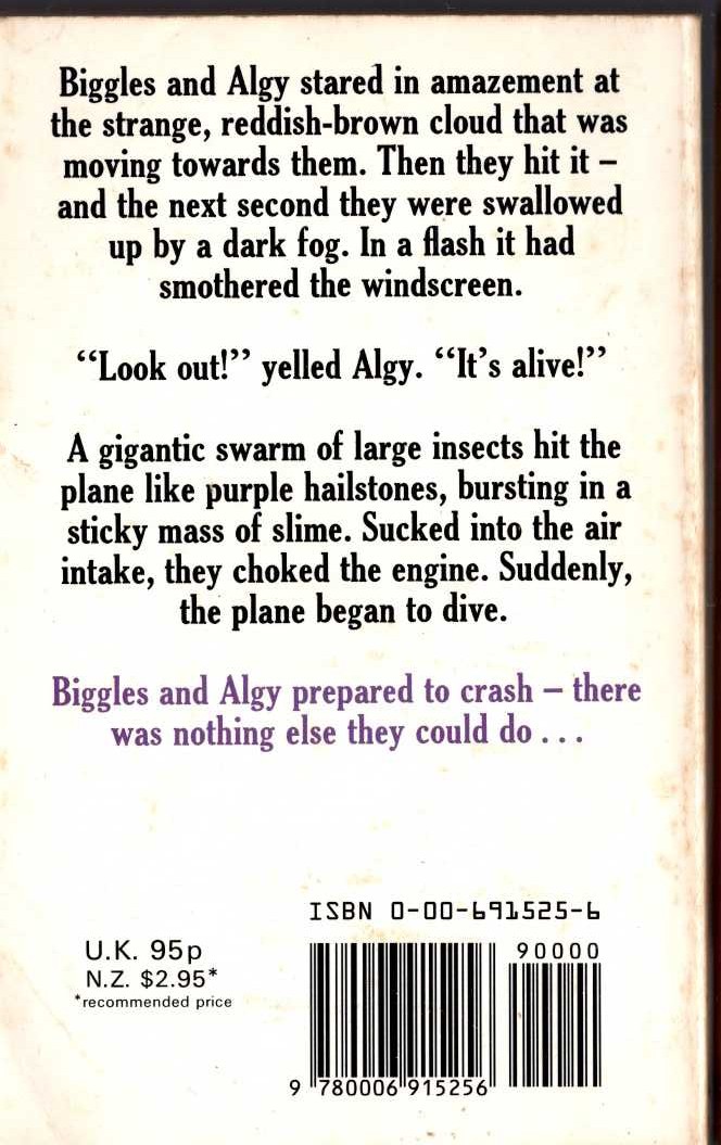 Captain W.E. Johns  BIGGLES CHARTER PILOT magnified rear book cover image