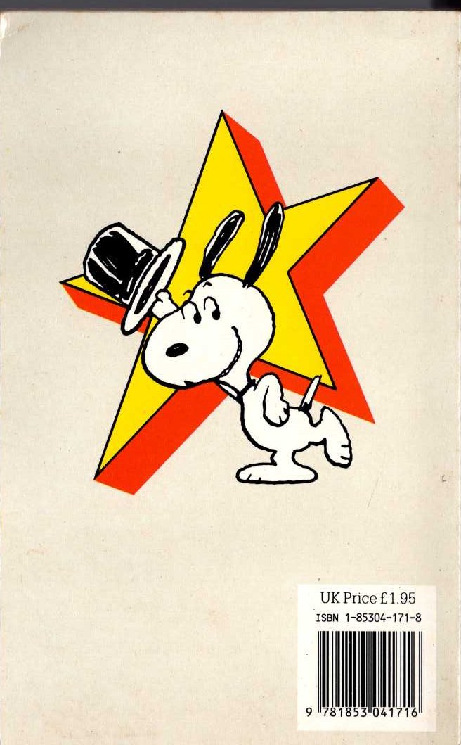 Charles M. Schulz  SNOOPY STARS AS THE THINKER magnified rear book cover image