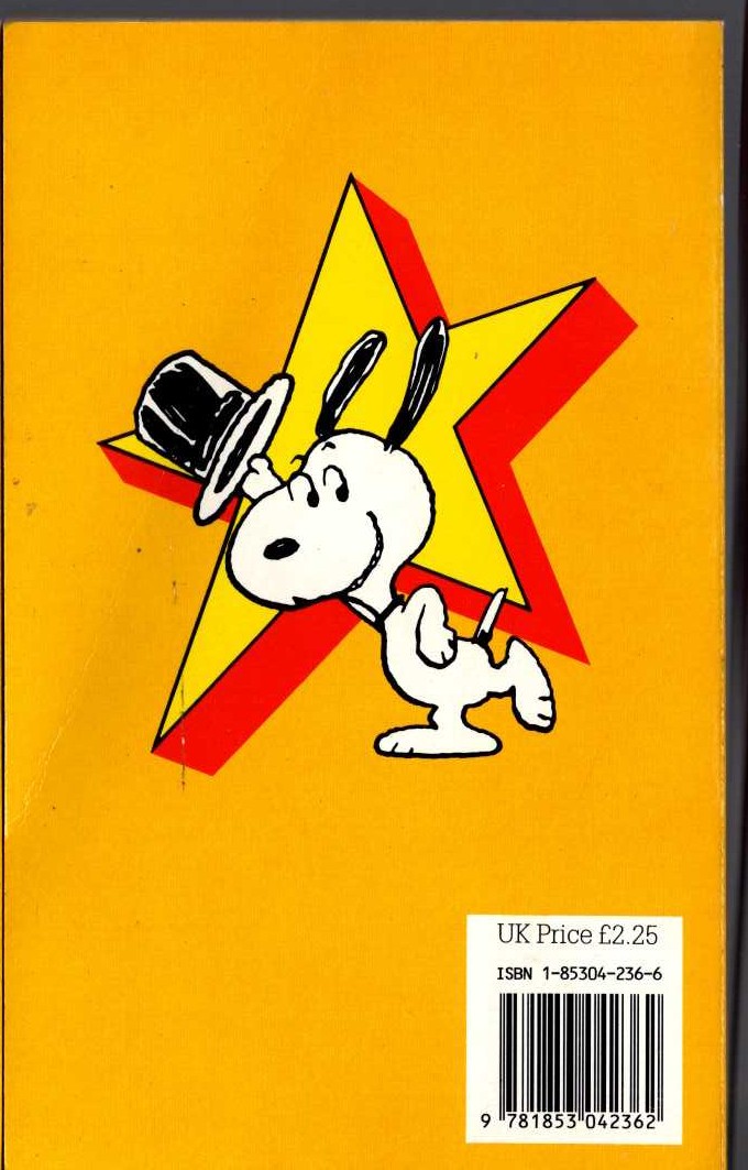 Charles M. Schulz  SNOOPY STARS AS THE ENTERTAINER magnified rear book cover image