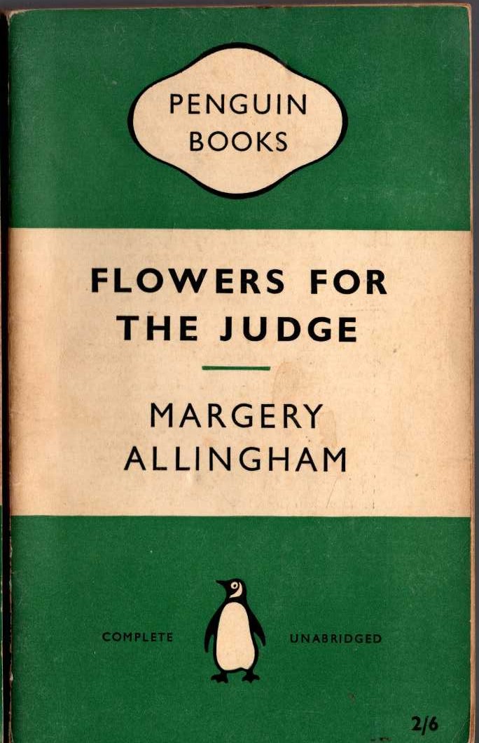 Margery Allingham  FLOWERS FOR THE JUDGE front book cover image