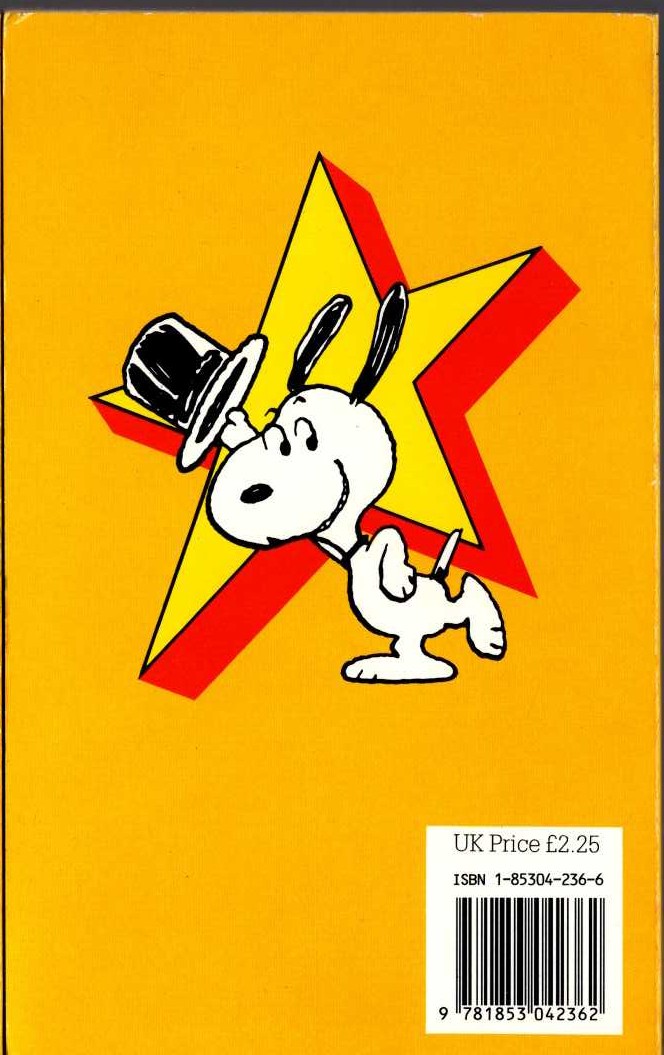 Charles M. Schulz  SNOOPY STARS AS THE ENTERTAINER magnified rear book cover image