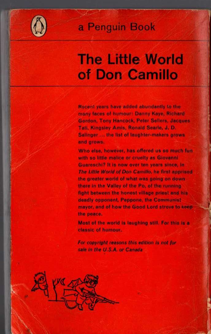 Giovanni Guareschi  THE LITTLE WORLD OF DON CAMILLO magnified rear book cover image