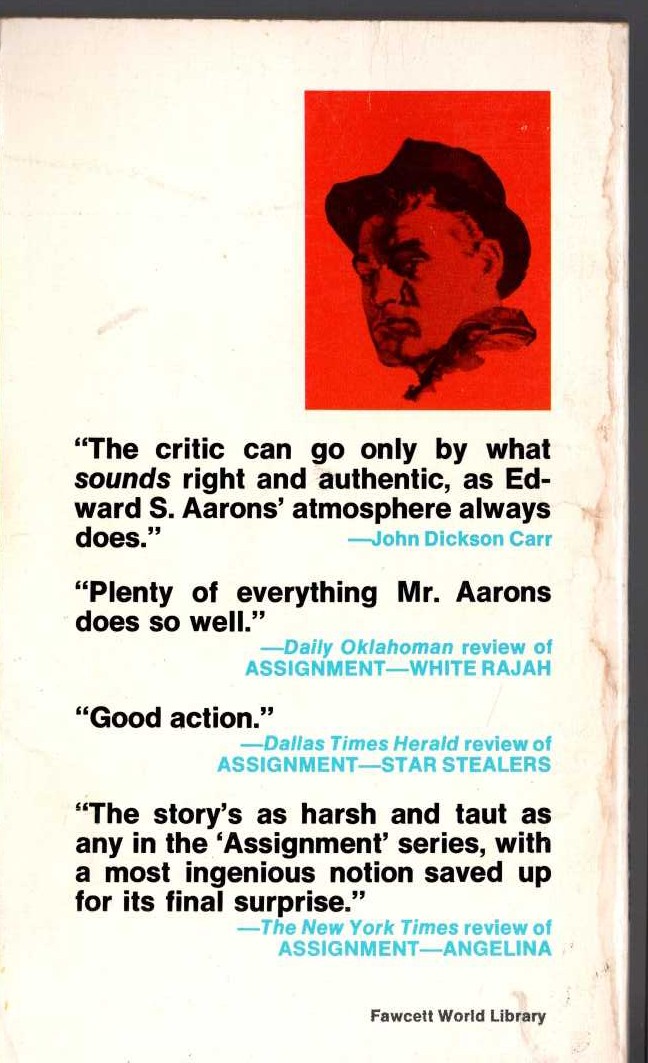 Edward S. Aarons  ASSIGNMENT MADELEINE magnified rear book cover image