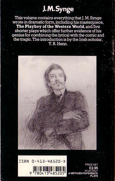 J.M. Synge  THE COMPLETE PLAYS magnified rear book cover image