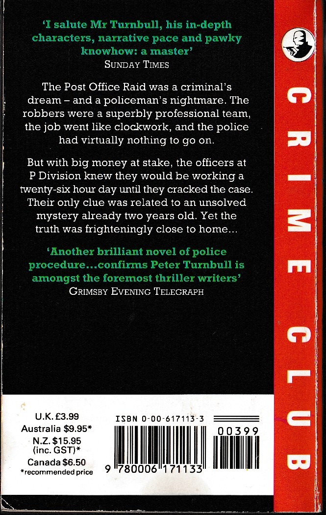 Peter Turnbull  BIG MONEY magnified rear book cover image